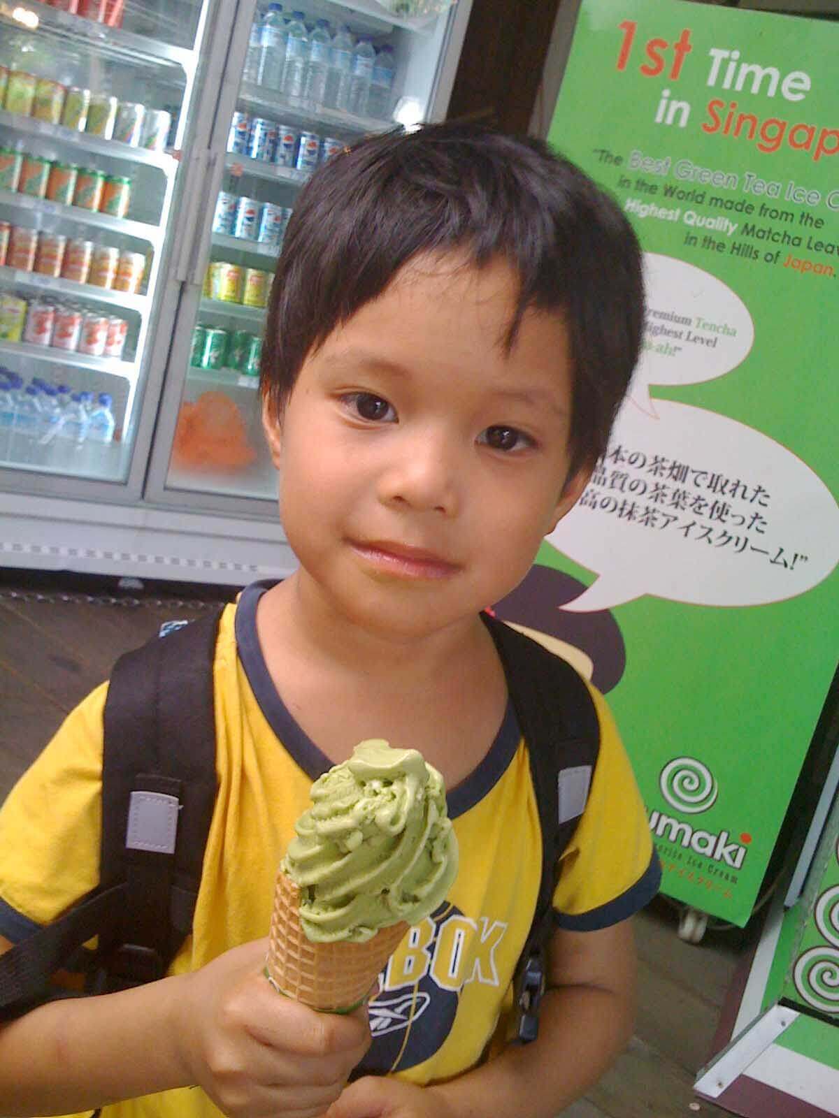 Uzumaki Ice Cream, matcha ice cream